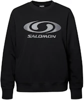 Salomon Unisex Black Logo Crewneck Pullover Sweatshirt Long Sleeve S241001SHT12BLK Salomon Unisex Black Logo Crewneck Pullover Sweatshirt Long Sleeve S241001SHT12BLK