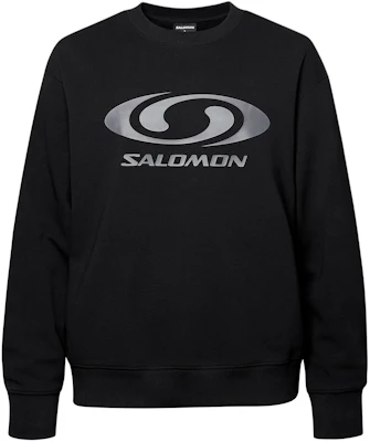 薩洛蒙中性黑色徽標長袖圓領套頭衫 S241001SHT12BLK Buy 薩洛蒙中性黑色徽標長袖圓領套頭衫 S241001SHT12BLK