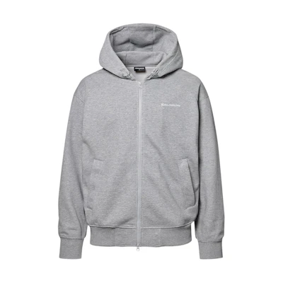 Salomon Unisex Gray Hoodie Jacket with Logo Print S241001SHD12-MGR