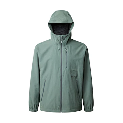 Salomon Unisex Military Green Hooded Full-Zip Jacket with Elastic Cuffs LC2547600