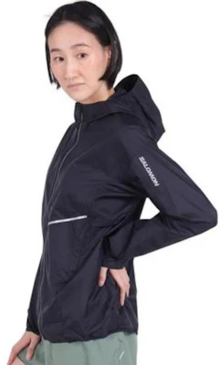 Salomon Unisex Solid Color Hoodie Jacket - Deep Black LC2203800 Sizing Salomon Unisex Solid Color Hoodie Jacket - Deep Black LC2203800