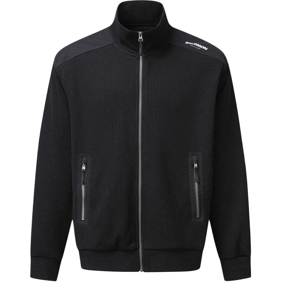 Salomon Unisex Zip-Up High Collar Long Sleeve Jacket Black LC2578200