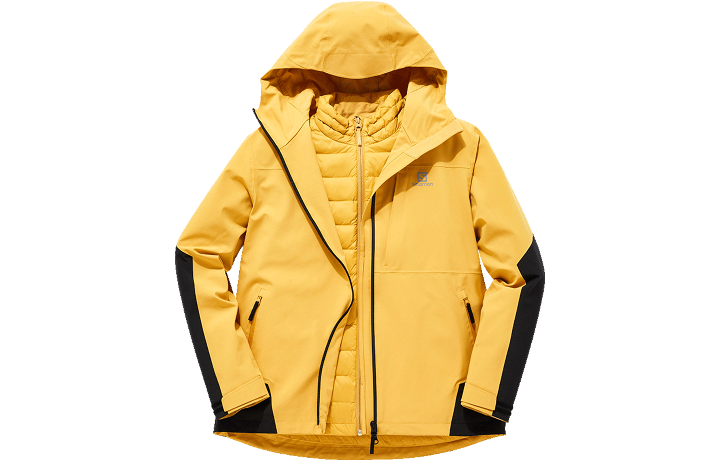 Salomon Waterproof Windproof Outdoor 3-in-1 Jacket Unisex with Down Liner C17937