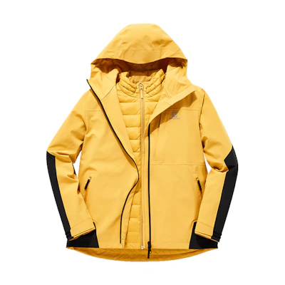 Salomon Waterproof Windproof Outdoor 3-in-1 Jacket Unisex with Down Liner C17937