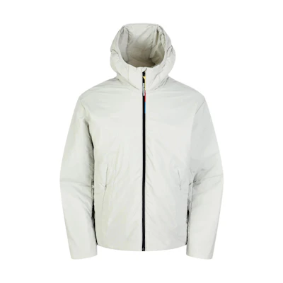 Salomon White Embroidered Logo Hooded Zip Jacket LC2347200