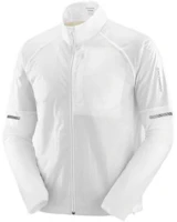 Salomon White Wind Jacket with Letter Print and Zip-Up High Collar LC2099500 Salomon White Wind Jacket with Letter Print and Zip-Up High Collar LC2099500