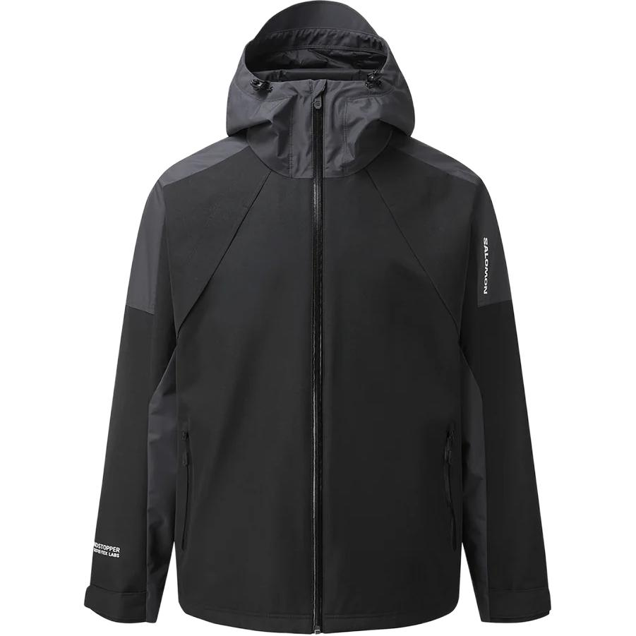 Salomon WINDSTOPPER Gore-Tex Black Hooded Windproof Jacket Korea Edition C28024