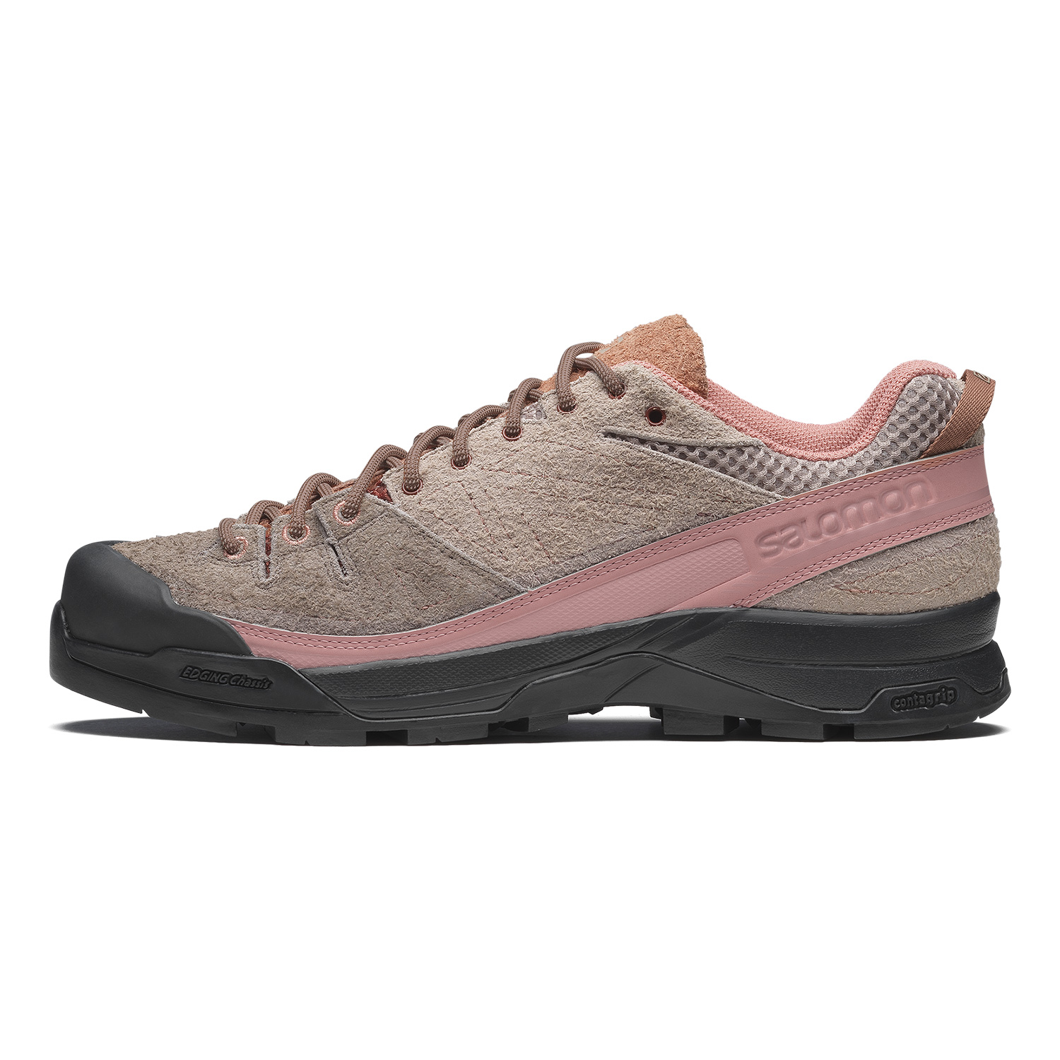 Salomon X-ALP Suede Light Brown Running Shoes - Comfort & Support. 476756