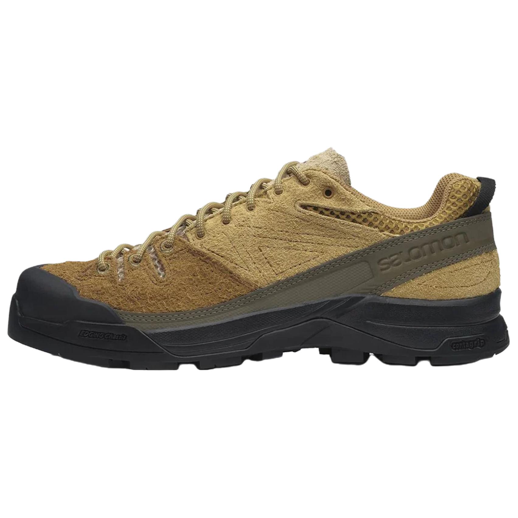 SALOMON X-ALP Suede Low-Top Running Shoes Brown Classic Style 478763