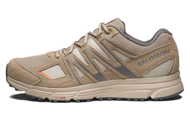 Salomon X-Mission 4 Suede Beige Low-Top Outdoor Shoes Waterproof Durable 474378