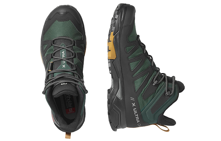 Salomon X Ultra 4 Mid GTX 'Black Green' 圖 3