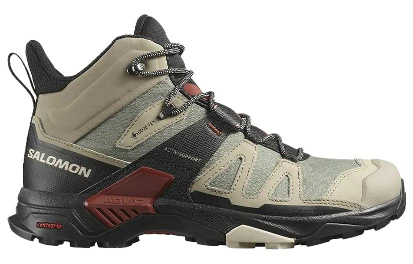 Order SALOMON薩洛門 X Ultra 4 Mid Gtx 耐磨透氣 中幫 戶外功能鞋 男款 卡其綠