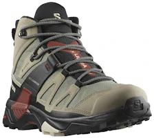 Lookbook SALOMON薩洛門 X Ultra 4 Mid Gtx 耐磨透氣 中幫 戶外功能鞋 男款 卡其綠