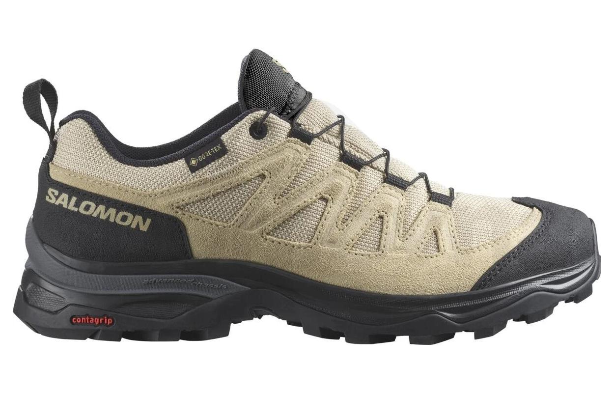 Order SALOMON 萨洛蒙 X Ward Leather GTX W 舒適 防滑耐磨 低筒 戶外機能鞋 男女同款 白沙色
