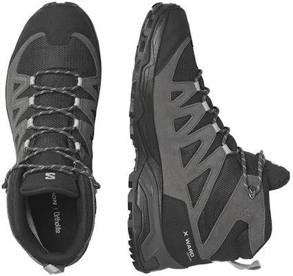 Salomon X Ward Leren Mid GTX ''Phantom Zwart'' 471817 Shop Salomon X Ward Leren Mid GTX ''Phantom Zwart'' 471817