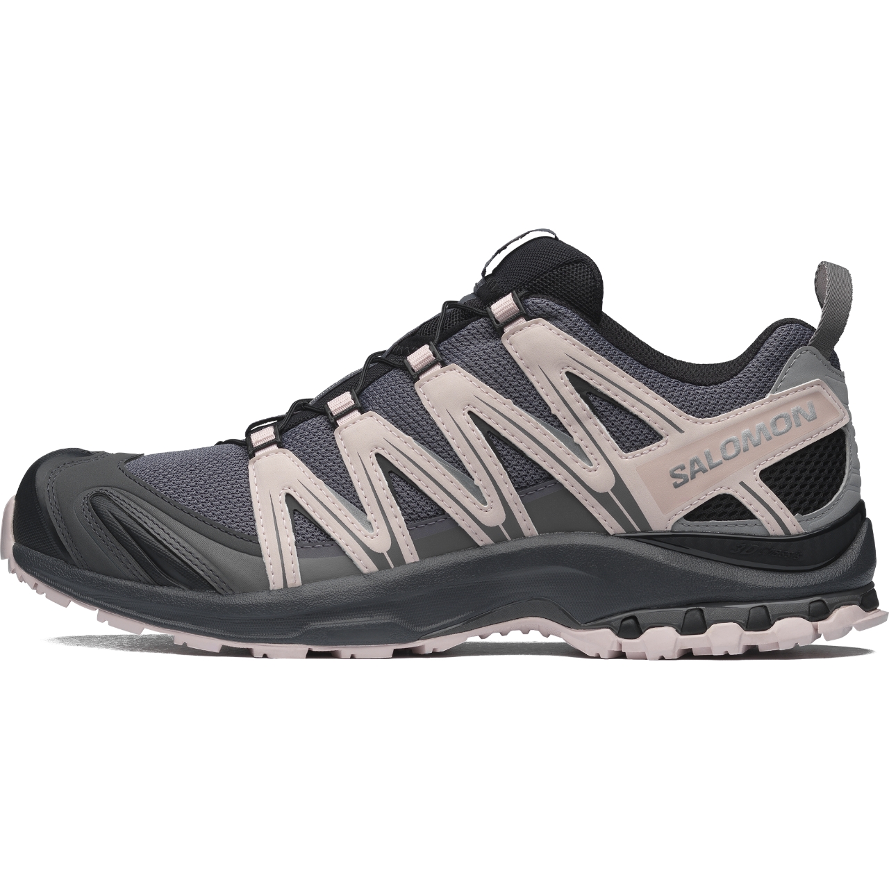 Salomon XA PRO 3D Low-Top Running Shoes Quiet Purple Rock Gray Black. 491841