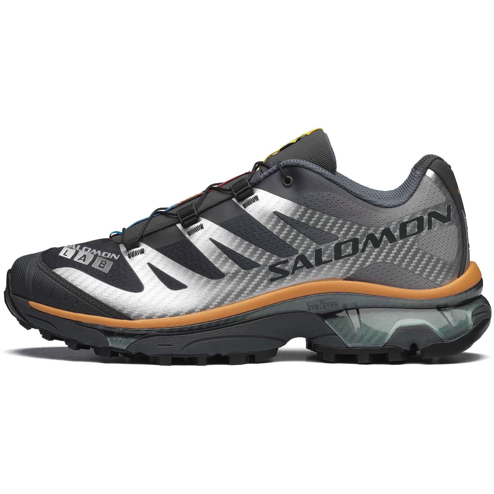 Salomon XT-4 OG Trail Running Shoes Asphalt Gray/Silver/Orange Durable Grip 479908