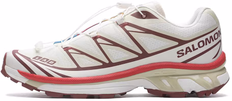 SALOMON XT-6 Low-Top Running Shoes Vanilla Green Mist Gray Red Lightweight 475823 SALOMON XT-6 Low-Top Running Shoes Vanilla Green Mist Gray Red Lightweight 475823