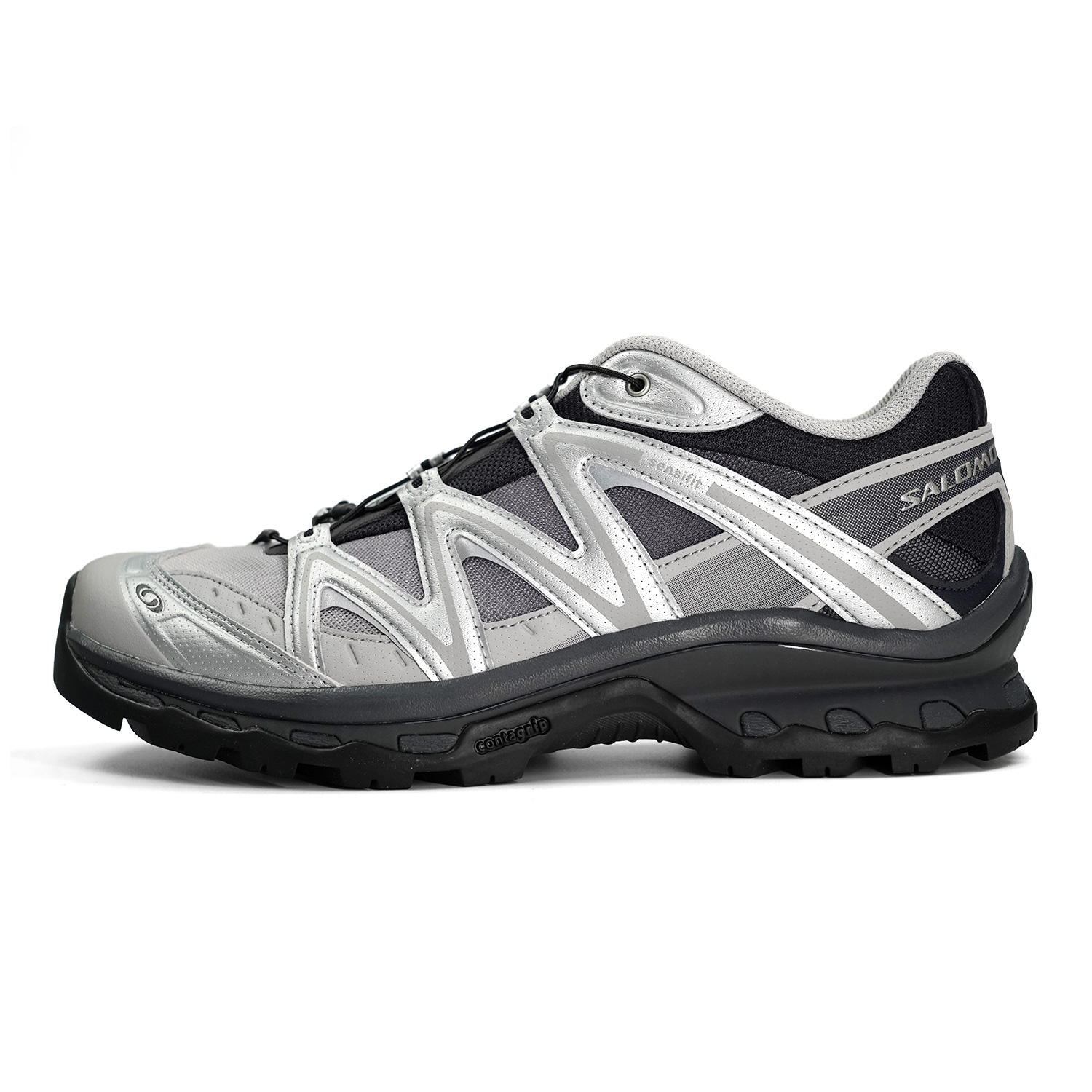 Salomon XT-Quest Black Silver Low-Top Trail Running Shoes Casual. 478852