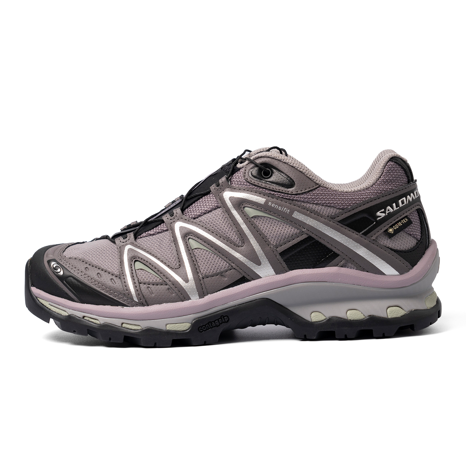 Salomon XT-Quest GTX Seagull Grey Brown Black Trail Running Shoes 491277