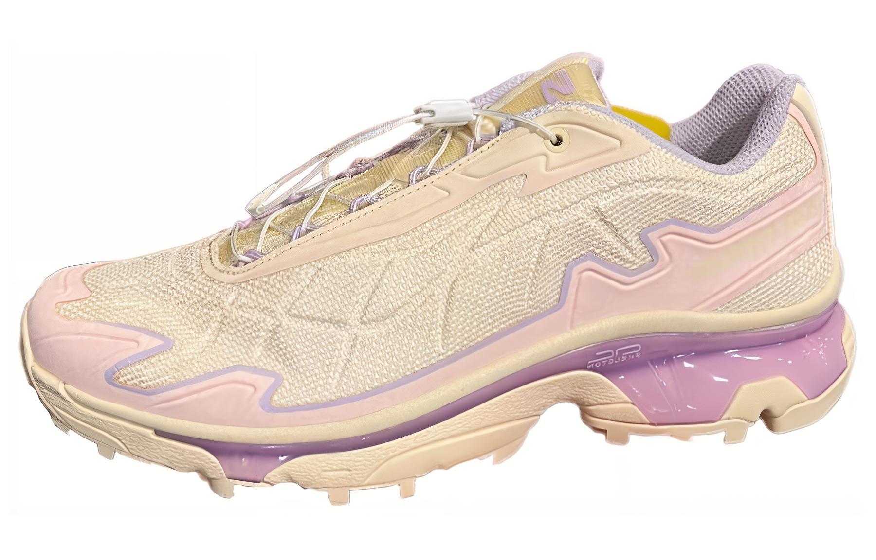 Shop SALOMON 萨洛蒙 XT-SLATE 運動休閒 耐磨輕便 低幫 戶外功能鞋 女款 白紫色