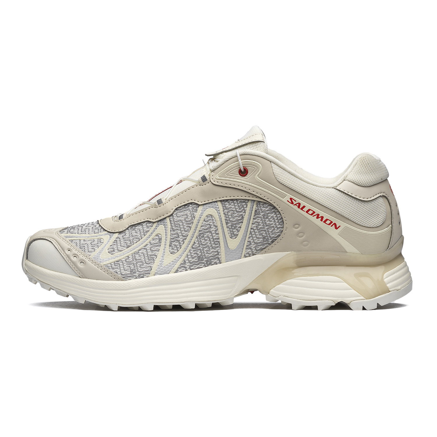 Salomon XT-Whisper Panhui CNY Running Shoes Vanilla/Beige/Red Low-Top. 478479