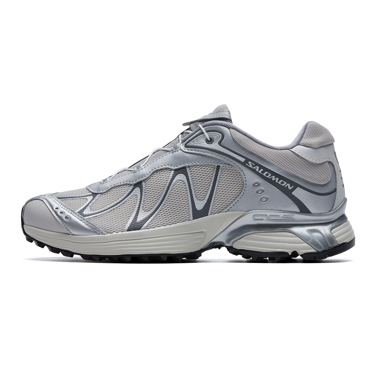 Salomon XT-Whisper Trail Running Shoes Low-Top Grey Silver Comfort Grip 478014