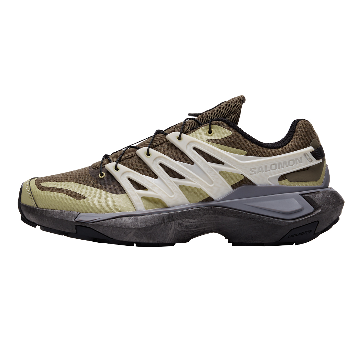 Salomon XT PU.RE Advanced Light Gray Running Shoes with Contagrip Sole 478589