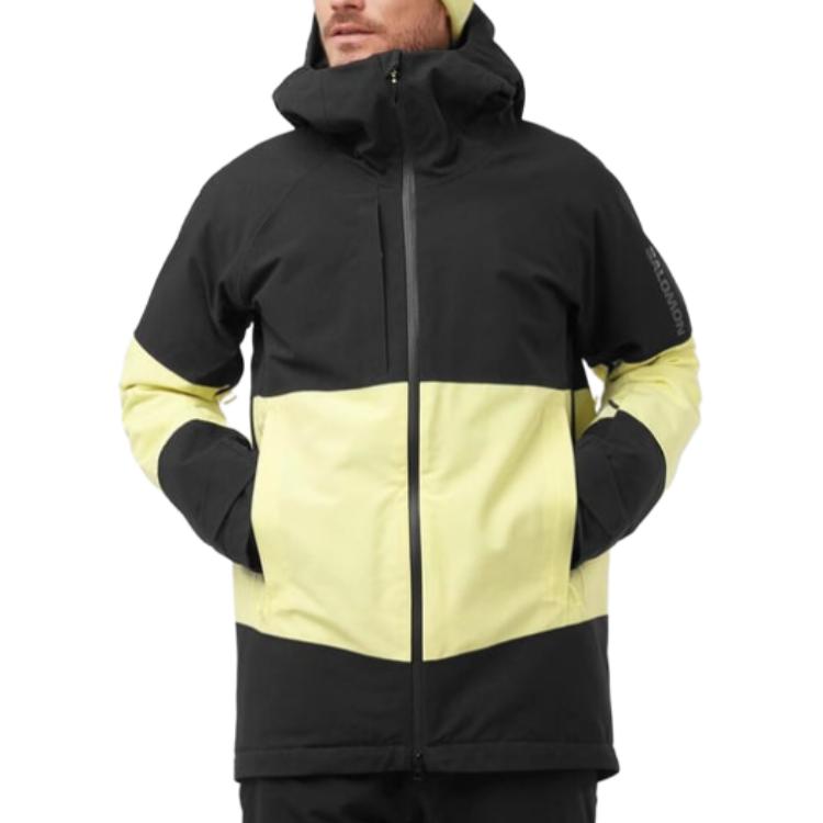 Salomon Yellow Hooded Zip-Up Fitted Jacket LC2145900