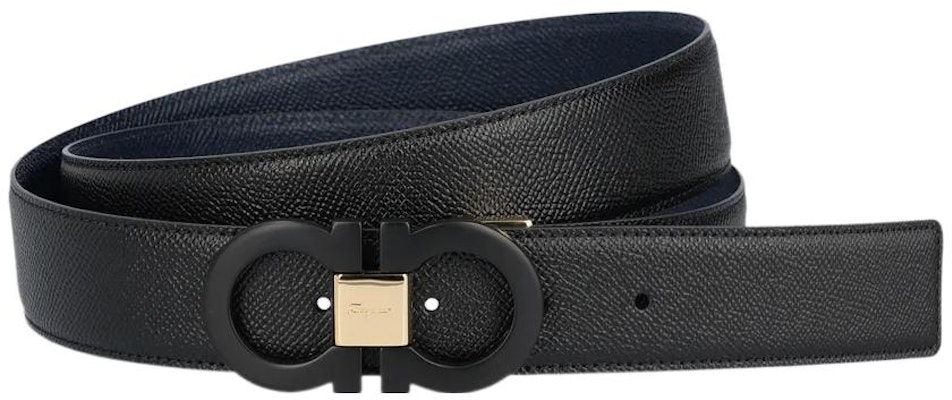 Salvatore Ferragamo Tali Pinggang Kulit Boleh Balik Hitam/Biru Lebar 3.5cm 679535754208 Shop Salvatore Ferragamo Tali Pinggang Kulit Boleh Balik Hitam/Biru Lebar 3.5cm 679535754208