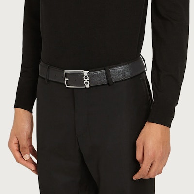 萨尔瓦托·菲拉格慕黑色小牛皮腰带 3.5厘米宽 67A037-708206 Shop 萨尔瓦托·菲拉格慕黑色小牛皮腰带 3.5厘米宽 67A037-708206