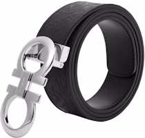 Shop Salvatore Ferragamo Sabuk Reversible Hitam Gancini Gesper 3.5cm 675542-724127