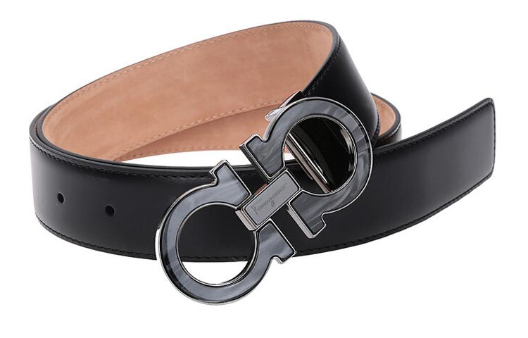 Salvatore Ferragamo Black Leather Buckle Belt 3.5cm Wide 679110-0587067 圖 3