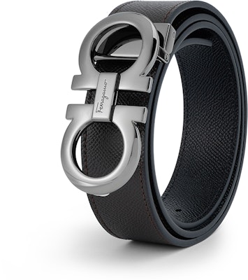 살바토레 페라가모 더블 로고 버클 가죽 벨트 블랙/브라운 3.5cm 675542-0689112 Purchase 살바토레 페라가모 더블 로고 버클 가죽 벨트 블랙/브라운 3.5cm 675542-0689112