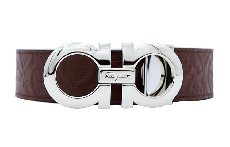 Salvatore Ferragamo Gancini Reversible Leather Belt for Men 3.5cm Wide. 675542-0741409 圖 2