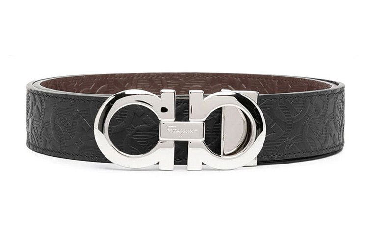 Salvatore Ferragamo Gancini Reversible Leather Belt for Men 3.5cm Wide. 675542-0741409 圖 3