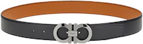 Order Salvatore Ferragamo Reversible Leather Belt Black/Brown 3.5cm Width Men 670084-750184