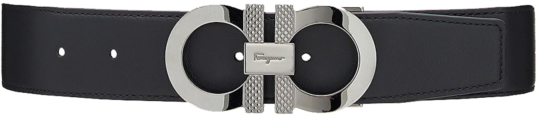Salvatore Ferragamo Reversible Leather Belt Black/Brown 3.5cm Width Men 670084-750184 Lookbook Salvatore Ferragamo Reversible Leather Belt Black/Brown 3.5cm Width Men 670084-750184