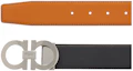 Shop Salvatore Ferragamo Reversible Leather Belt Black/Brown 3.5cm Width Men 670084-750184