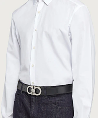 Salvatore Ferragamo Reversible Leather Belt Black/Brown 3.5cm Width Men 670084-750184 Purchase Salvatore Ferragamo Reversible Leather Belt Black/Brown 3.5cm Width Men 670084-750184