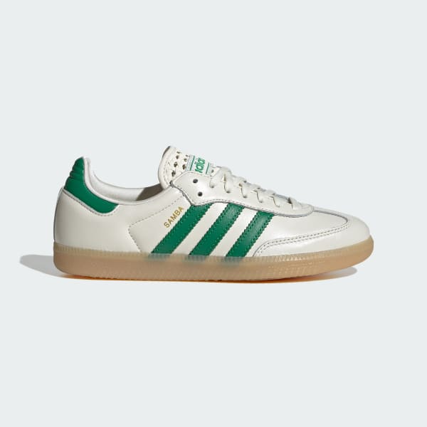 (Women) Samba OG Sneakers / adidas Samba OG Off White/Green/Gold Metallic IH3983