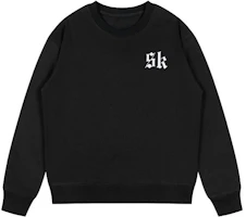 SandKnit Athflow Basic Oversized Crewneck Sweatshirt with Flocked Letter Print Unisex WW038006 SandKnit Athflow Basic Oversized Crewneck Sweatshirt with Flocked Letter Print Unisex WW038006