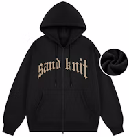 SandKnit Athflow Gothic Print Fleece Zip Hoodie Unisex Winter Collection WW040003 SandKnit Athflow Gothic Print Fleece Zip Hoodie Unisex Winter Collection WW040003