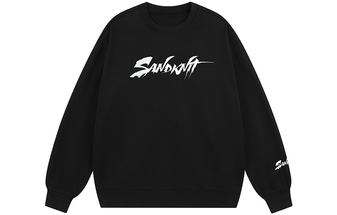SandKnit Basic Letter Print Oversized Crewneck Sweatshirt Unisex MW000005