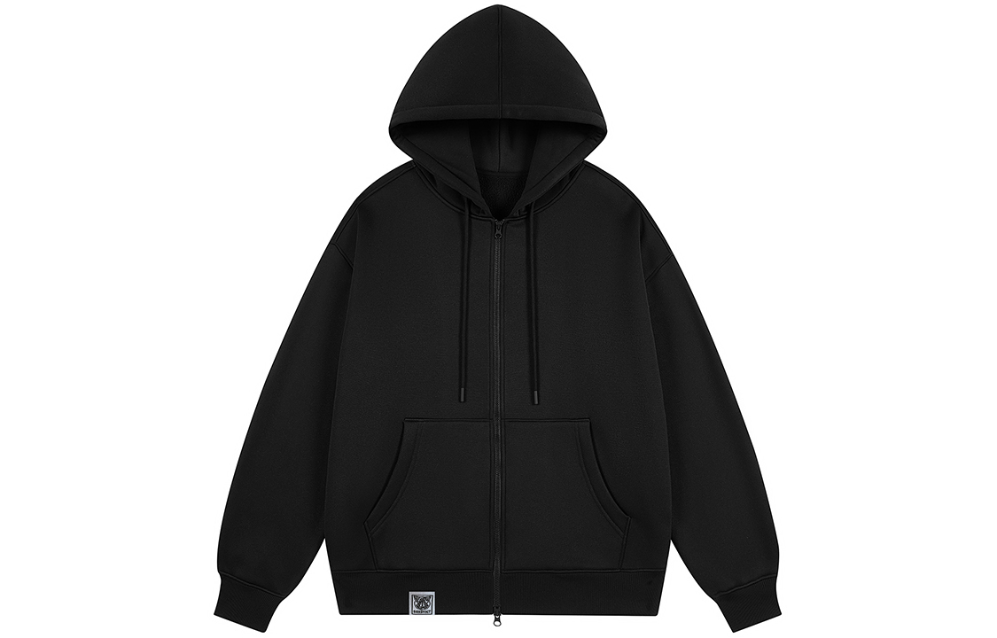 SandKnit Blackpig Series Oversized Fleece Hoodie - Unisex Casual Solid Color WW034278
