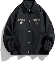 SandKnit Cartoon Star Smiley Logo Oversized Casual Jacket Unisex SO-233463 SandKnit Cartoon Star Smiley Logo Oversized Casual Jacket Unisex SO-233463
