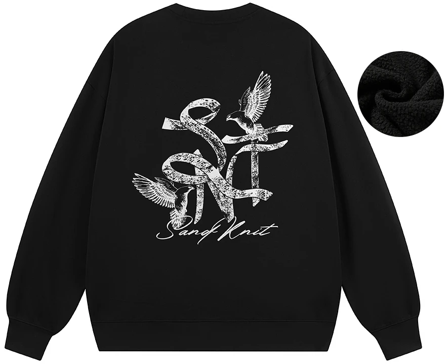 sand-knit-distressed-pigeon-logo-oversized-crewneck-sweatshirt-unisex-ww-034335