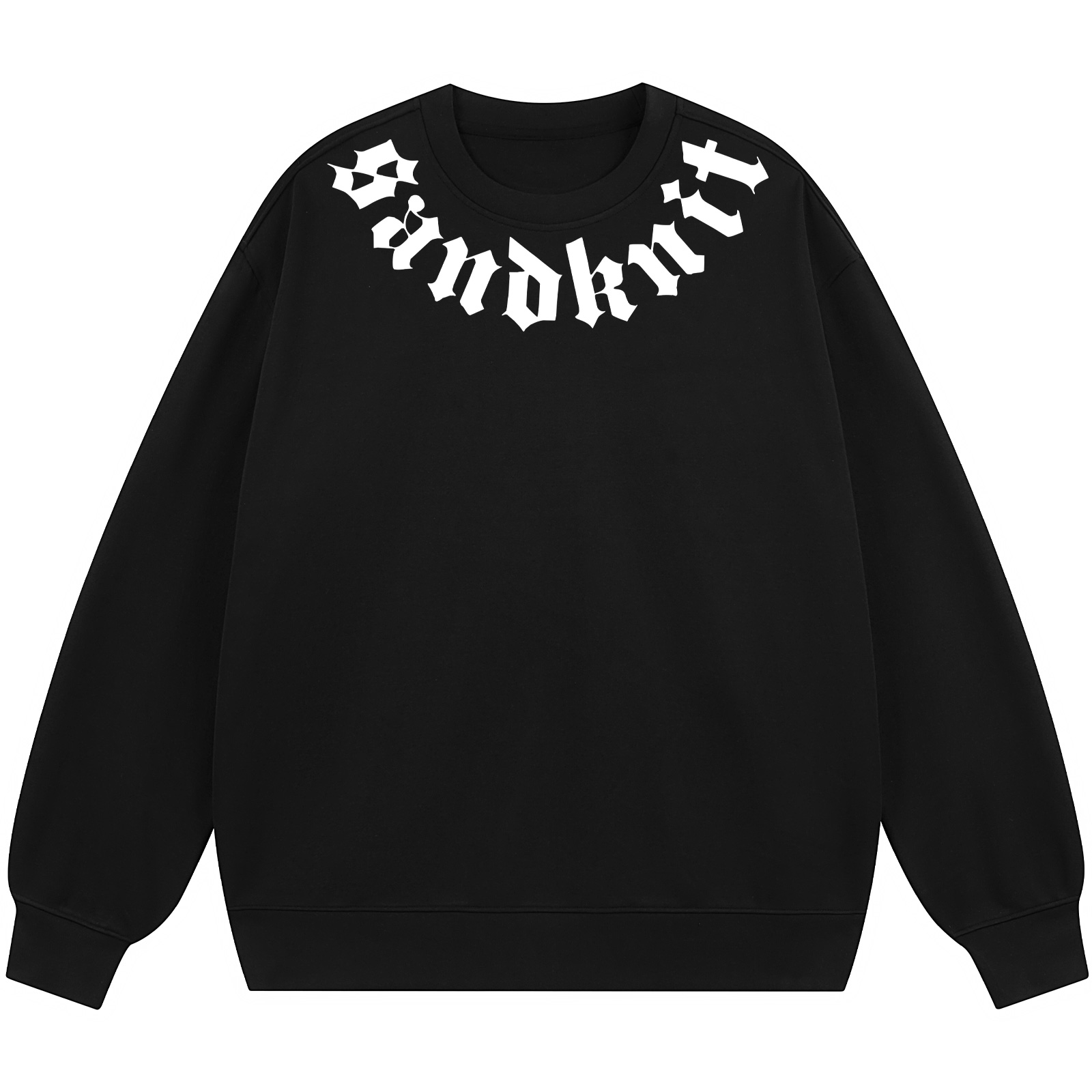SandKnit Dopamine Series Gothic Logo Relaxed Crewneck Sweatshirt Unisex WW034194