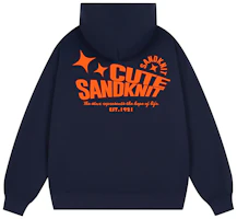 SandKnit Dopamine Star Logo Pullover Oversized Hoodie Unisex Casual Long Sleeve. YX-1819-YH751 SandKnit Dopamine Star Logo Pullover Oversized Hoodie Unisex Casual Long Sleeve. YX-1819-YH751
