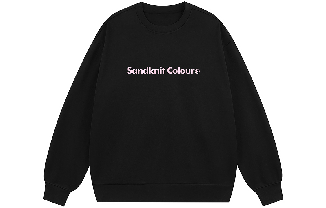 SandKnit Dopamine Style Colorful Logo Oversized Fleece Crewneck Sweatshirt Unisex WW034279